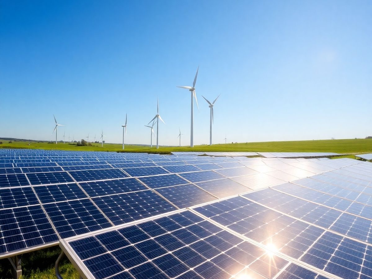 Panouri solare verzi, turbine eoliene rotative, cer senin.